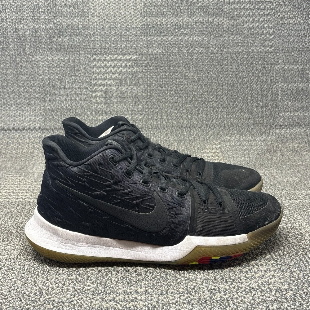 Nike Kyrie 3 Black Ice Mens Size 10.5 Basketball Shoes 852395-009 Black Multi